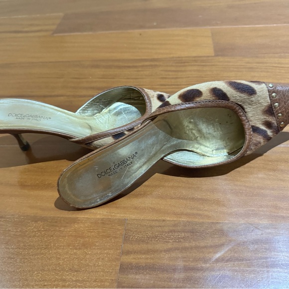Authentic Dolce & Gabbana Brown Leopard Heels - Picture 3 of 6